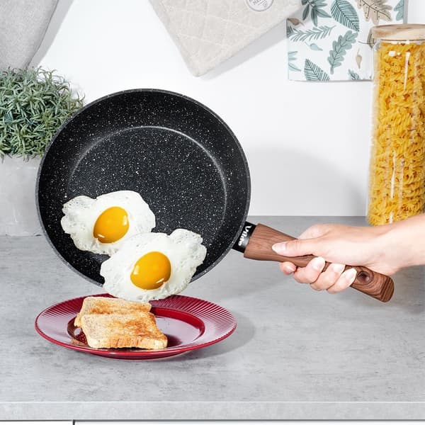 Black&Wood granitpanna med glasklock 24 cm