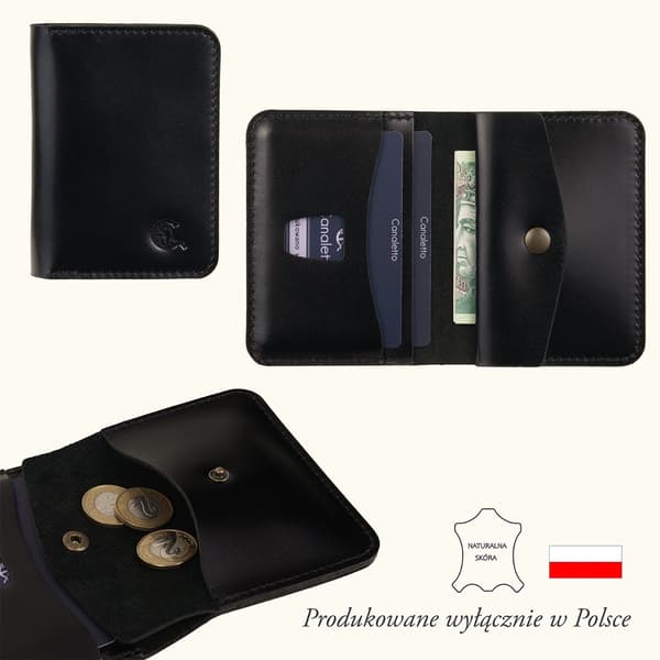 Canaletto Slim Full Grain Leather Card Cover - Sorte Klassikere