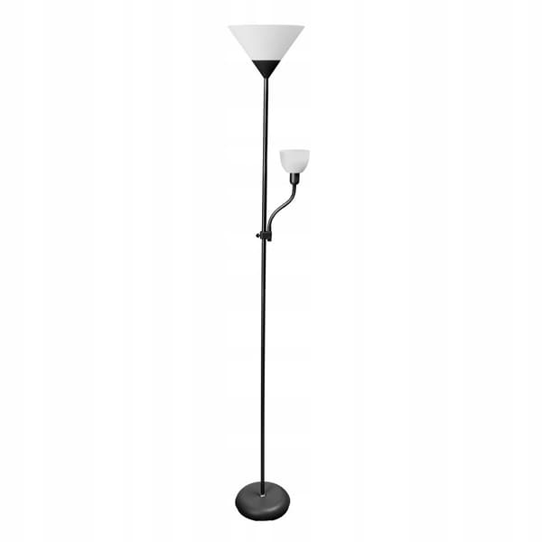 Sort gulvlampe 60W E27+E14 Benfica
