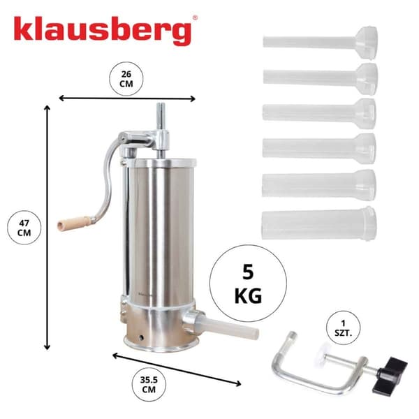 MANUAALINEN MAKKARANTÄYTTÖLAITE 5kg KLAUSBERG KB-7927 VERTIKAALI