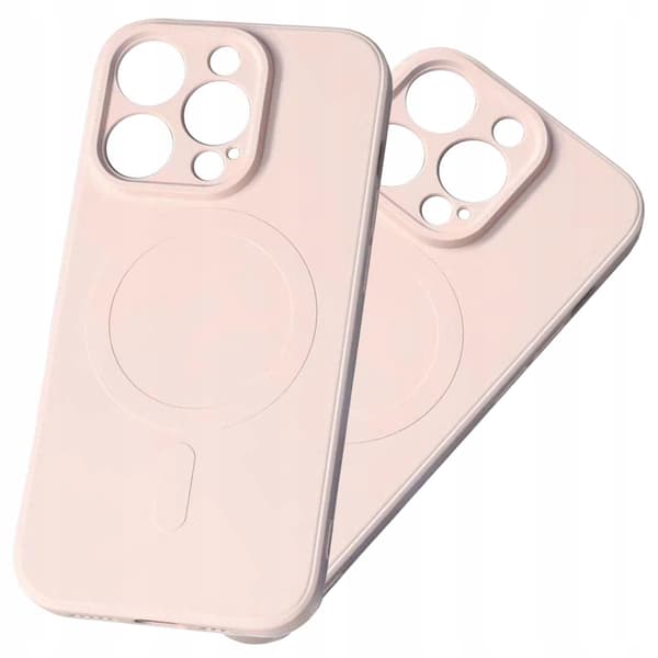 MagSafe-kompatibelt silikone-etui til iPhone 15 Pro - lyserød