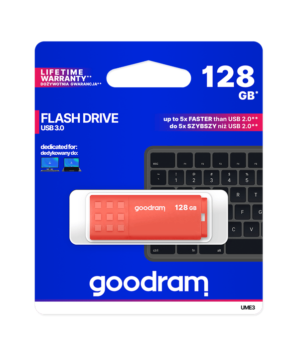 Goodram Pendrive 128 GB USB 3.0 UME3 orange
