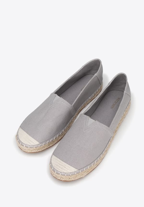 Wittchen Miesten espadrillet punotulla kärjellä, harmaa, harmaa tekstiili