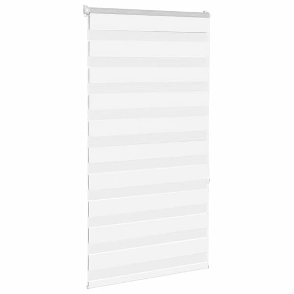 vidaXL zebrarullegardin, hvid, stofbredde 80,9 cm, polyester