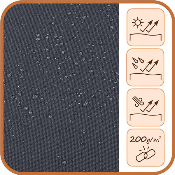 Terassi- ja puutarhaverho T 155x170 grafiitti