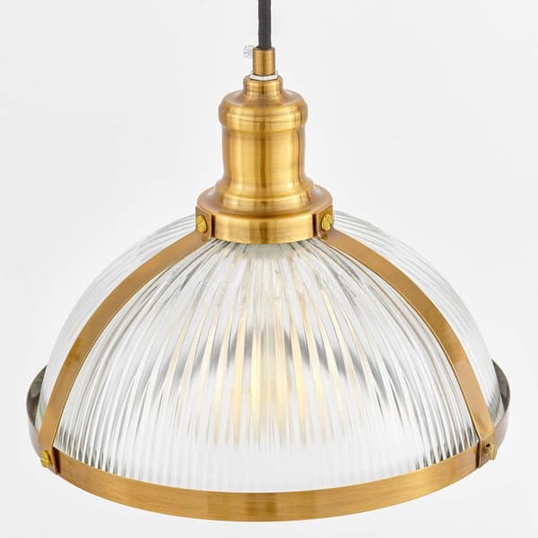 Glashängande lampa BRICO mässing