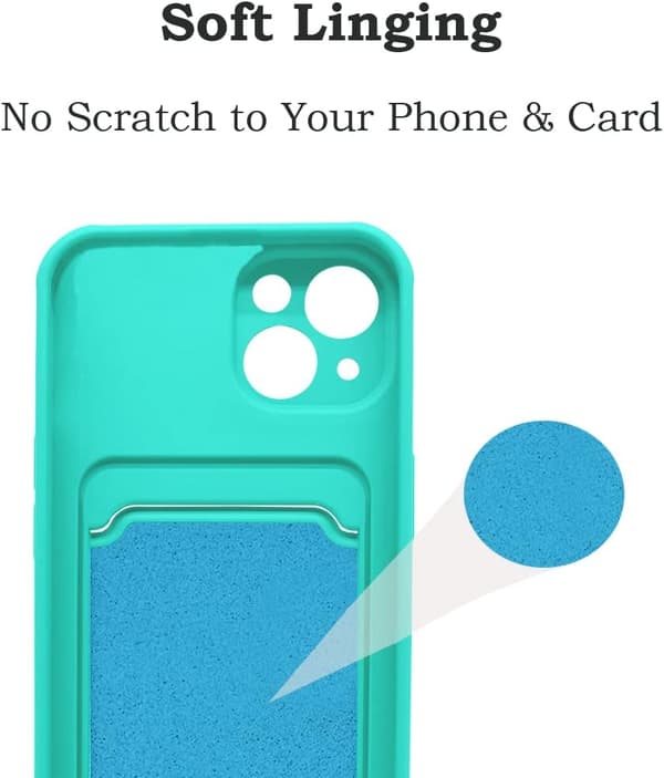 ETUI TIL APPLE IPHONE 13 MINI TURKIS SILIKONE + KORTSLUKKET