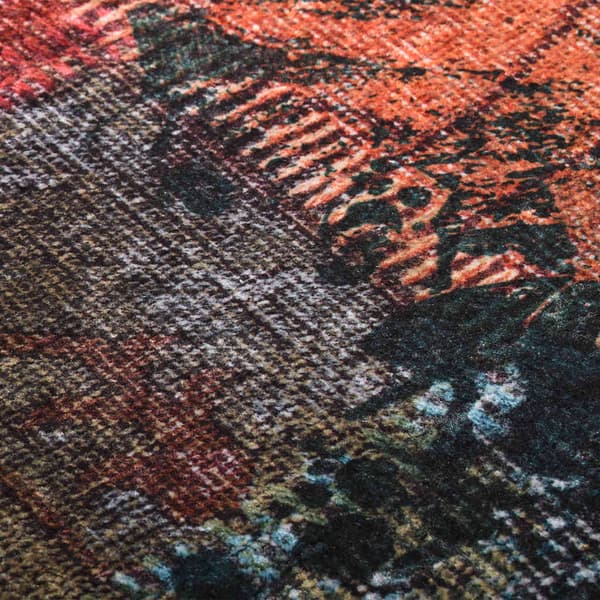 vidaXL vaskbart patchwork-tæppe 160x230 cm flerfarvet