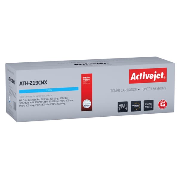 Activejet-toner för HP 219X W2191X, 2500 sidor, blå
