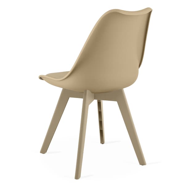 MARK stol - mørk beige / beige ben x 1