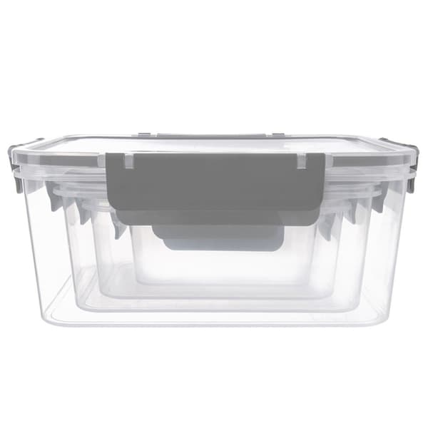 Matförvaringsbehållare med lock och tätning 4-pack