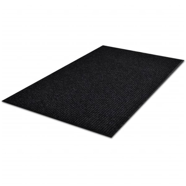 vidaXL PVC dørmåtte 90 x 150 cm sort