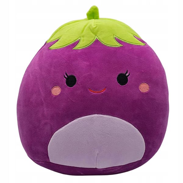 Jordbær-aubergine plysdyr til børn 18 cm