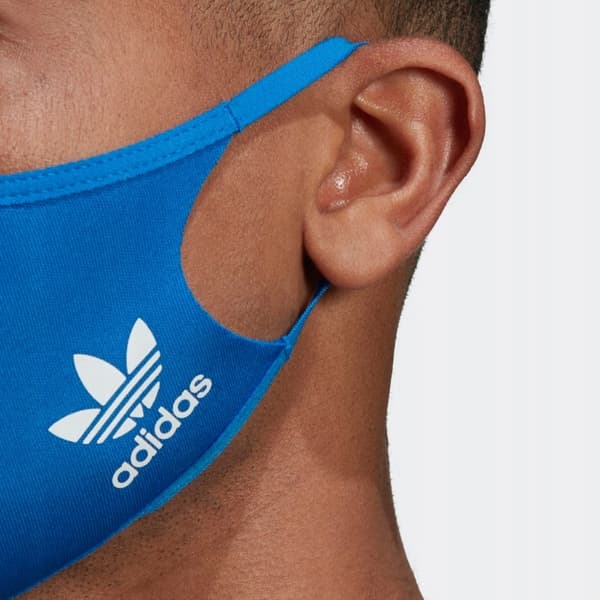 ADIDAS 3-PAK BLÅ MASKER MED LOGO S WLI