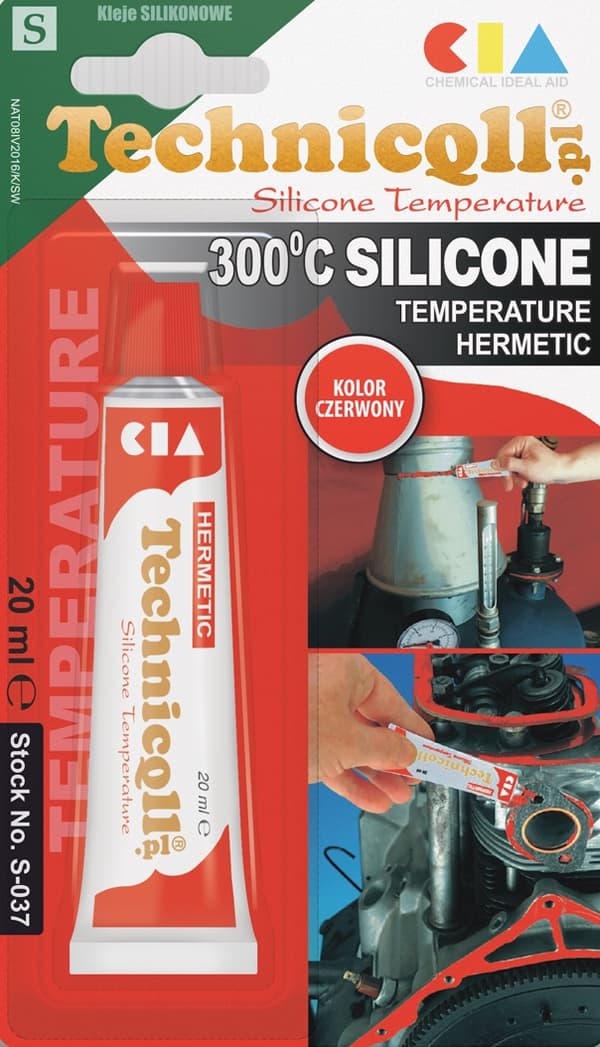 HÖGTEMPERATURSILIKON RÖD 20ML - TQ S-037