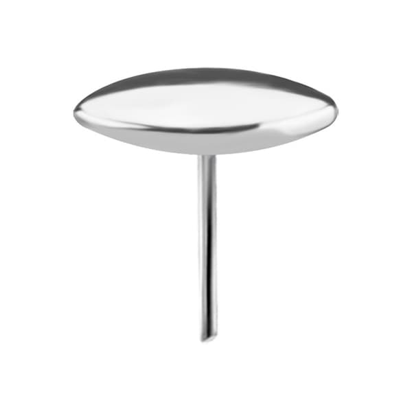 18K kultamutteri - soikea valkokulta - GD18K-073 4 mm