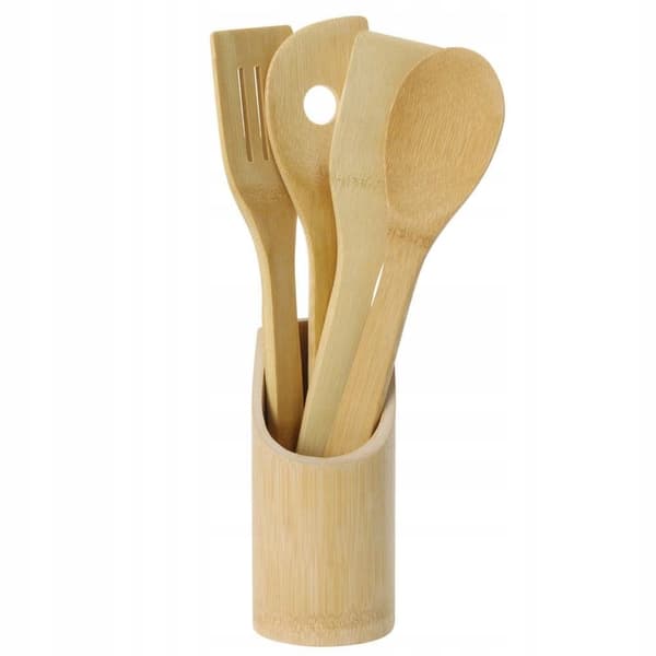 Set med bambu köksredskap 5 st