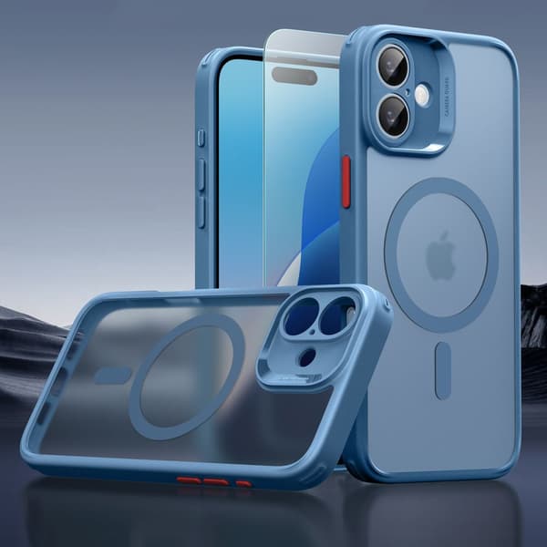 ESR CLASSIC PRO SET HALOLOCK MAGSAFE IPHONE 16 FROSTAD BLÅ
