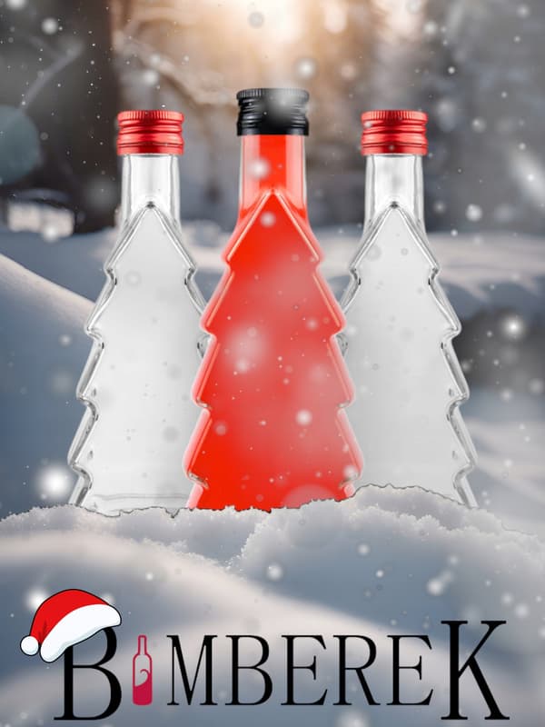 10x JULFLASKOR JULGRAN 250 ml FÖR LIKÖR PRESENT VIN 250 ml