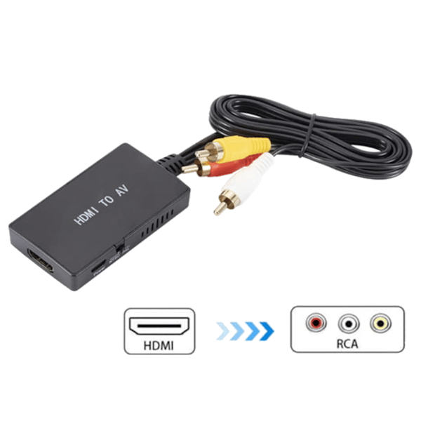 HDMI til AV RCA video konverter adapter PAL/NTSC