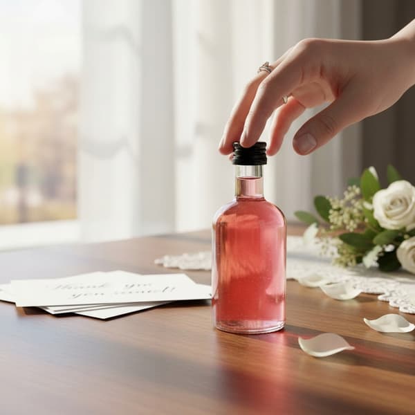 50x Mini TADEK Glasflaskor 50ml Bröllopsflaska för Gäster 50st
