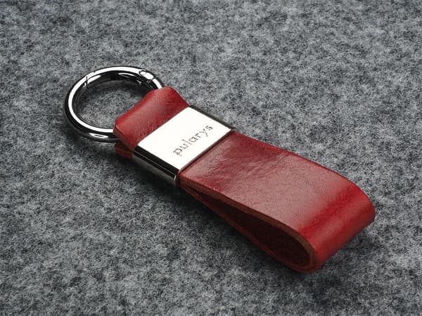 HIKER-lompakko Nomad-nahka-avaimenperällä, punainen