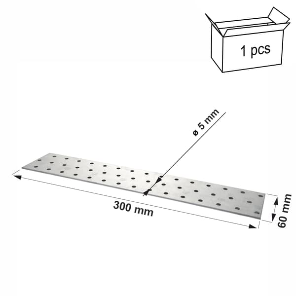 Perforeret plade PP39 60x300x2,0 (1)