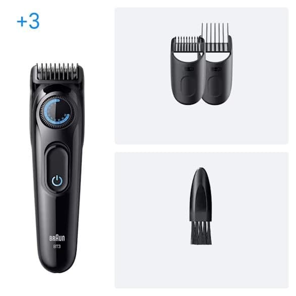 Braun BT3520 skægtrimmer, serie 3, sort-blå