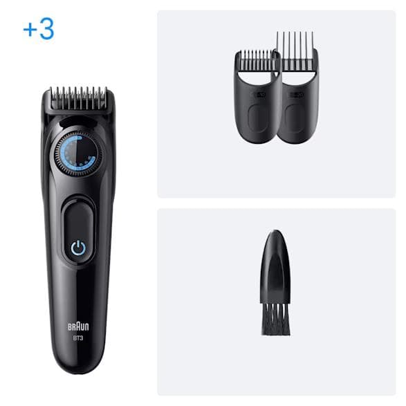 BRAUN BT3520 -trimmeri musta ja sininen