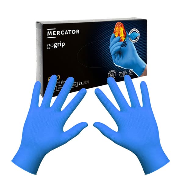 Mercator Gogrip XL blå nitrilhandsker 50 stk.