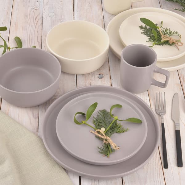 Keramisk desserttallrik krämig SKANDI 20,5 cm
