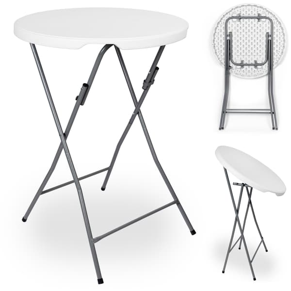 Hopfällbart cateringbord GALA 80 cm vitt
