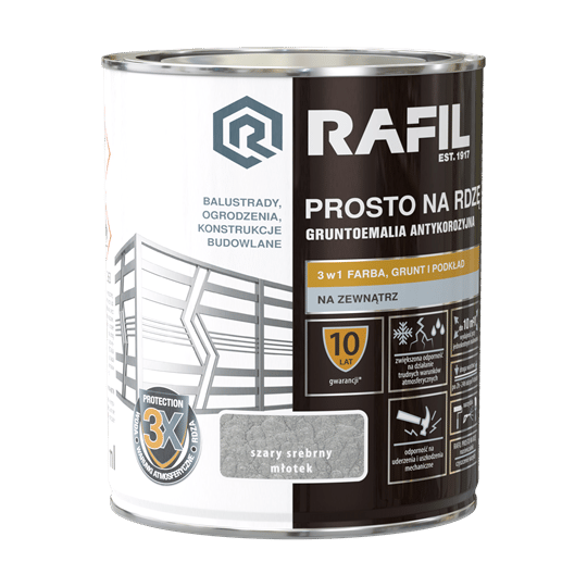 RAFIL RUSTMALING GLITTERI SØLVGRÅ HAMMER 0,75L