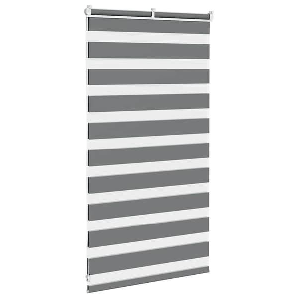 vidaXL Zebra rullegardin, mørkegrå, stofbredde 65,9 cm, polyester