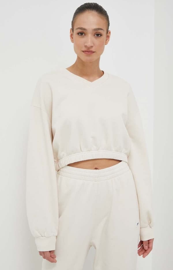 Reebok Dam kräm långärmad tröja S