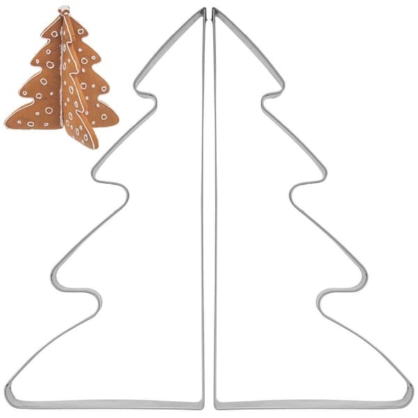 Stål kakutstickare julgran 15,5 cm 2 st