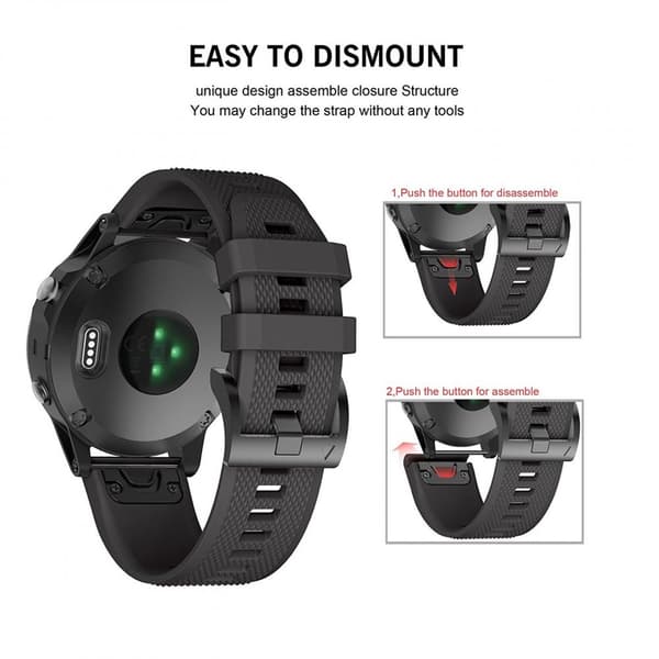 TECH-PROTECT SMOOTH GARMIN FENIX 5 / 6 / 6 PRO / 7 SVART