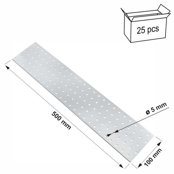(z) Perforeret plade PP17 100x500x2,0 (25)