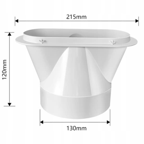 Röradapter för bärbar luftkonditionering - diameter 13 cm, lång