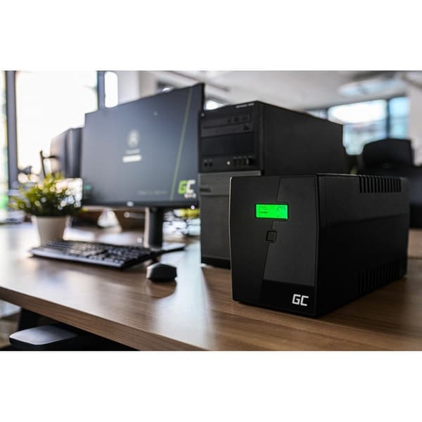 Green Cell UPS02 800VA 480W musta keskeytymätön virtalähde