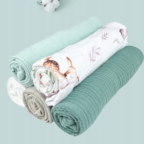 Plumeri Muslin Bleer Sæt med 5 Farver 70x70 cm
