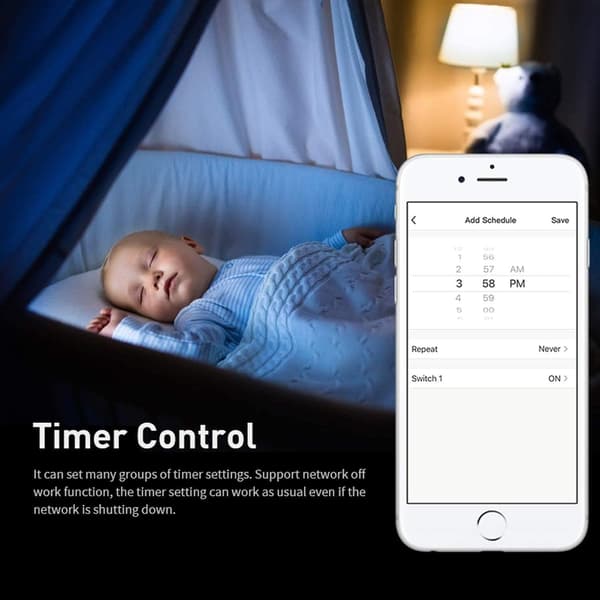TOUCHSCREEN LYSKONTAKT GLAS HVID GLAS DOBBELT WIFI