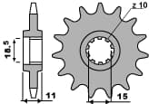 PBR 594 12 Garelli 50 framdrev stål hållbar stark lätt