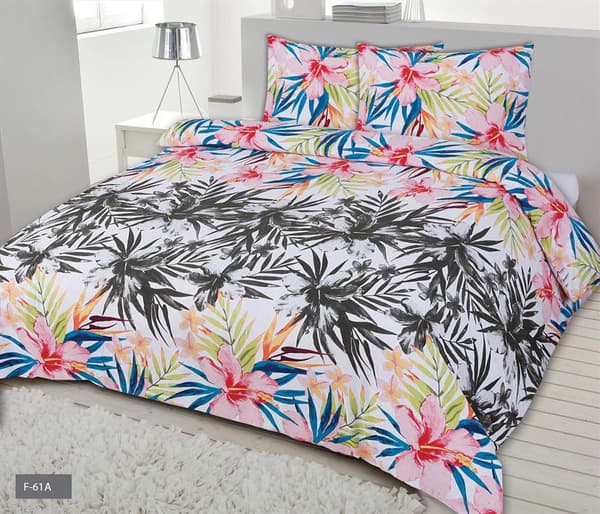 Flanellsängklädset 140x200 cm med blommönster
