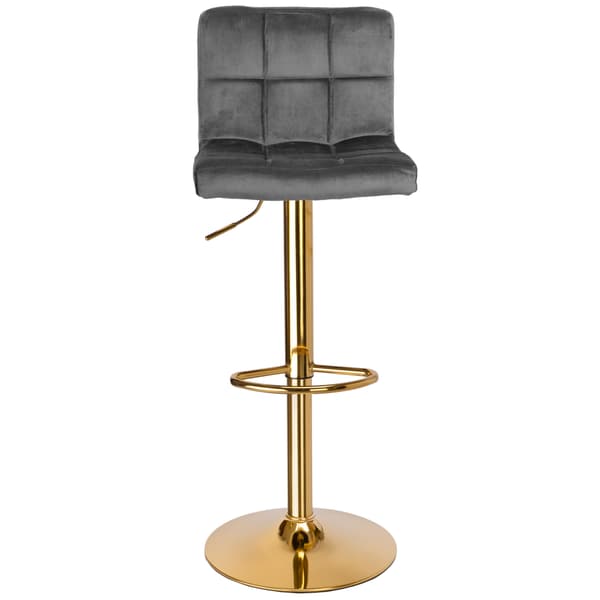Arako Gold barstol i sammet i grafit