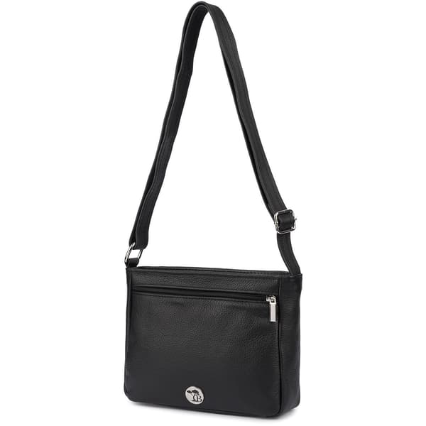 Dame Læder Messenger Taske Elegant Sort Beltimore L42