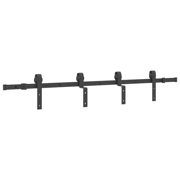vidaXL Skjutdörrsinstallationssystem 183 cm stål svart