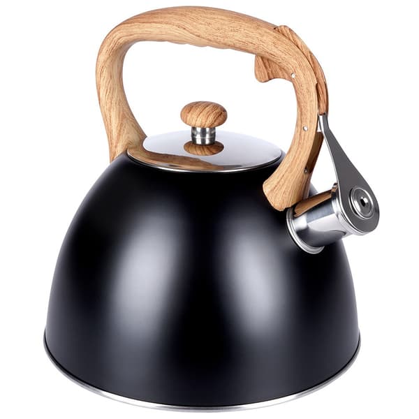 Stålkedel med fløjte sort 3 liter
