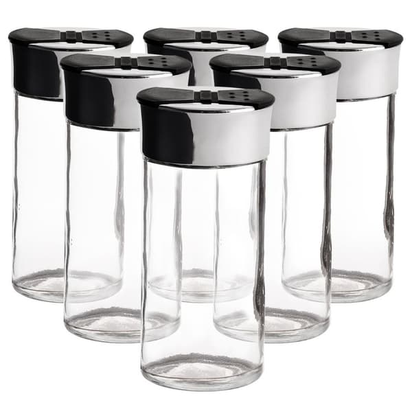 Krydderiglas med si, 100 ml, 6 stk.