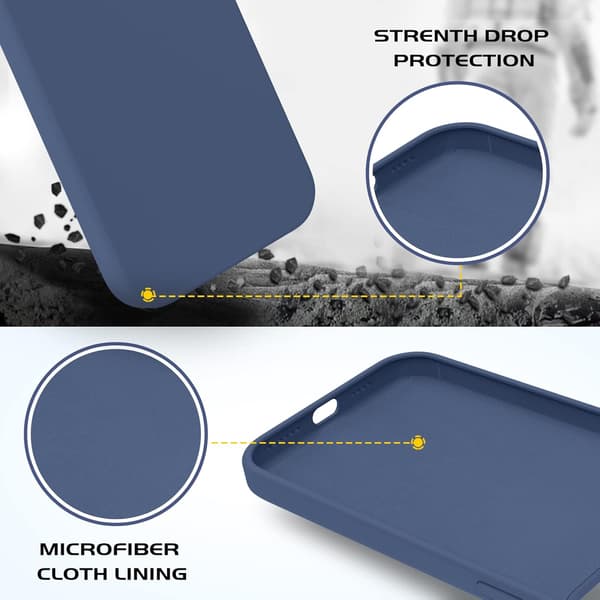 ETUI TIL APPLE IPHONE 12 PRO MAX MARINEBLÅ SILIKONE LYSETUI A2342